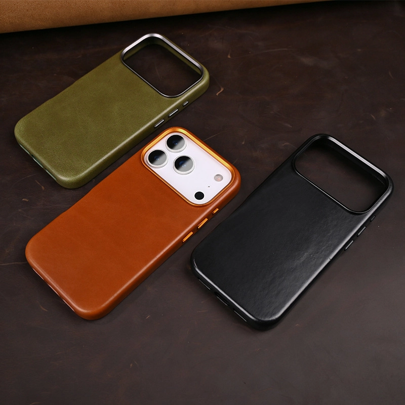 Oil Wax Leather iPhone Case