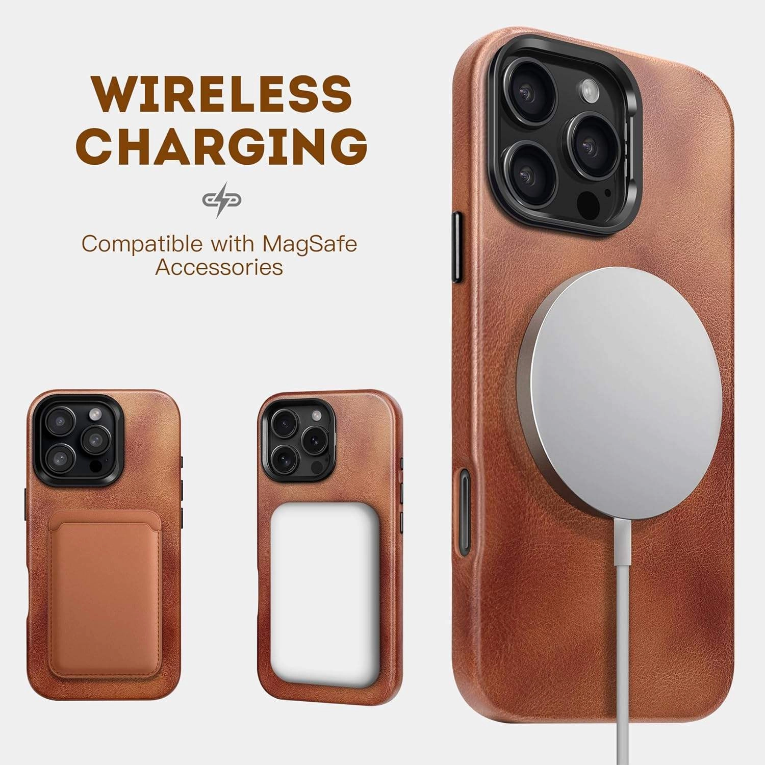 Oil Wax Leather Stand Case
