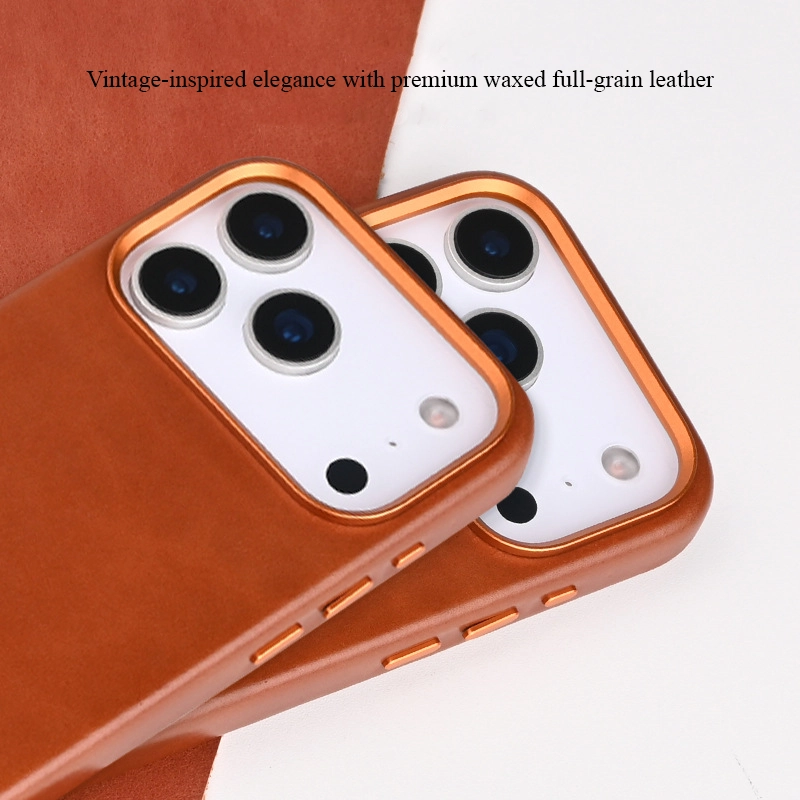 Oil Wax Leather iPhone Case