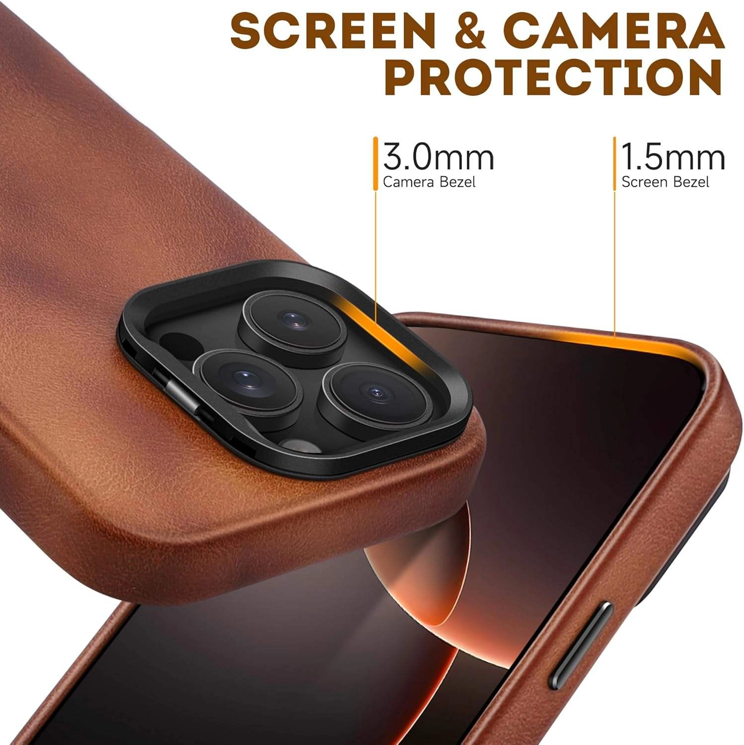 Oil Wax Leather Stand Case
