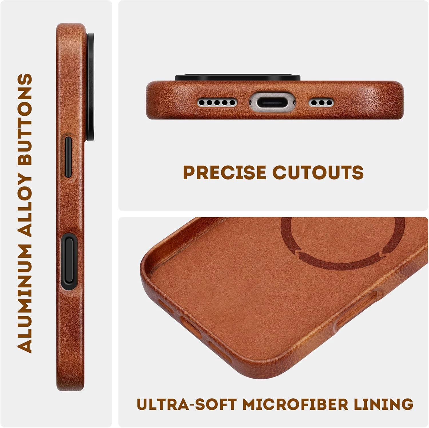Oil Wax Leather Stand Case