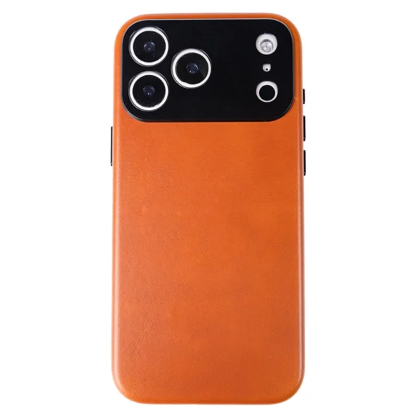 Leather Phone Case Metal Camera Cover Precise Cutouts