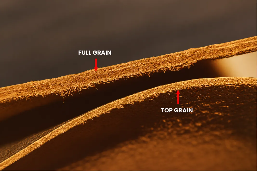 Full-Grain vs Top-Grain Leather