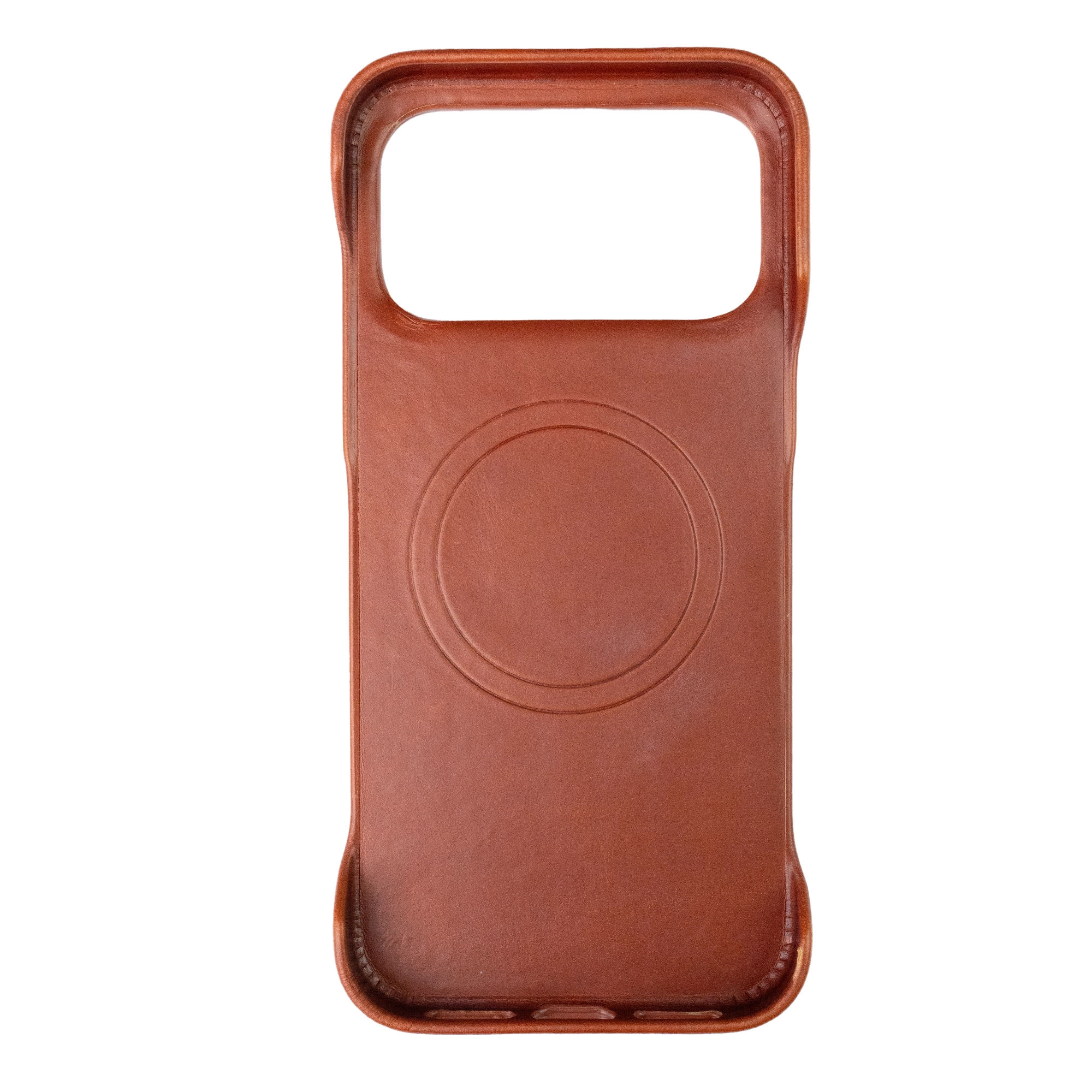 Side-Cutout Full Grain Leather Case