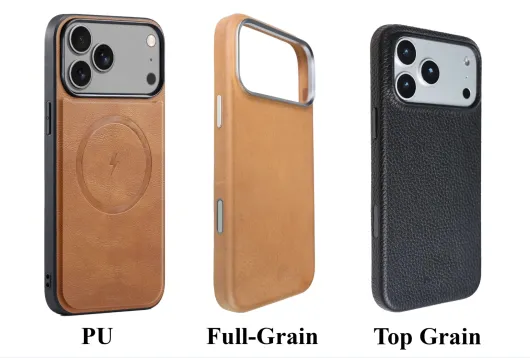 Different leather phone case Comparison