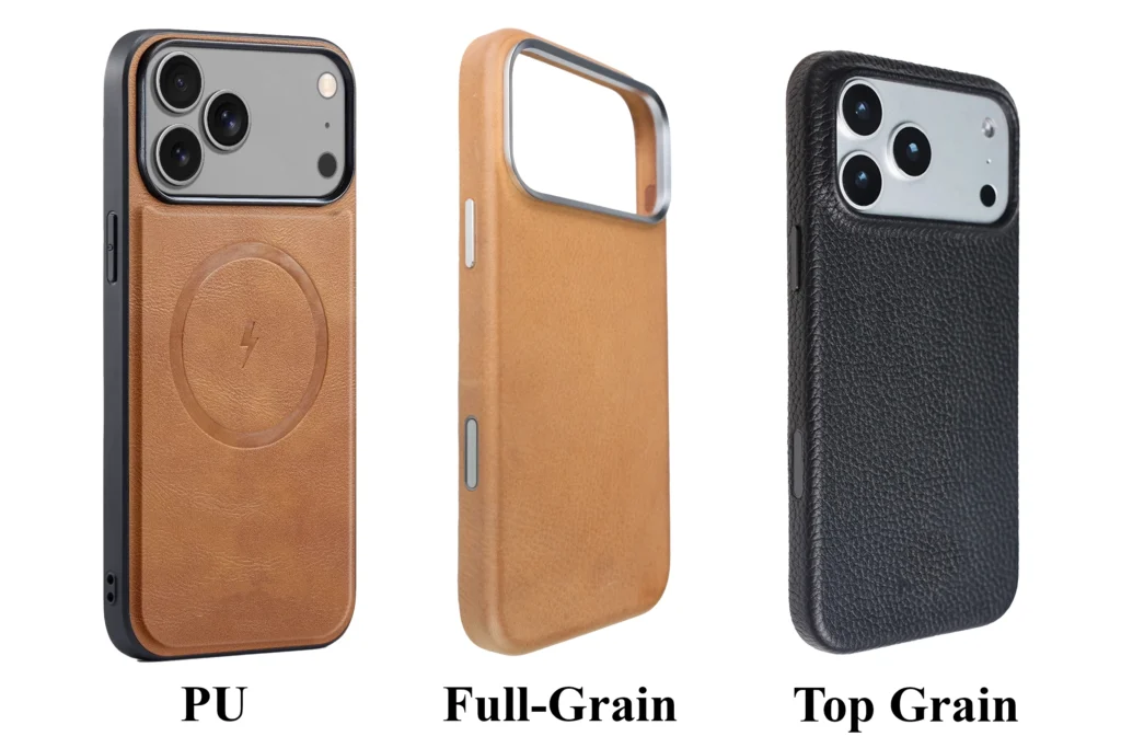 Different leather phone case Comparison