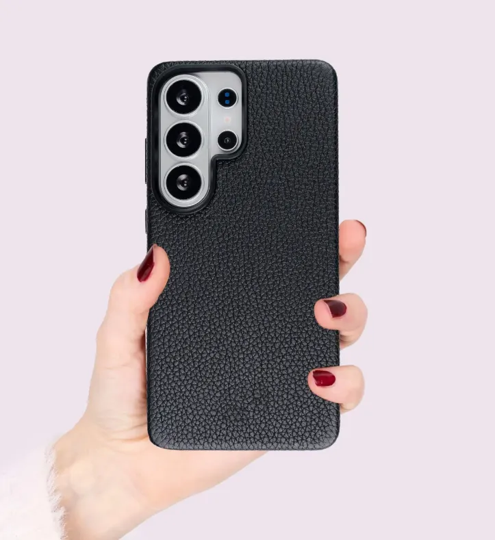 pebbled leather phone case