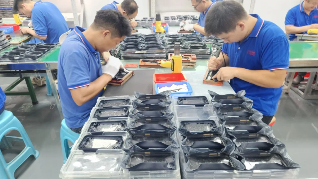 Stretching the leather