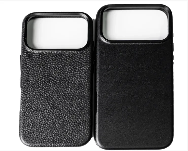 pebbled leather phone case vs smooth leather phone case