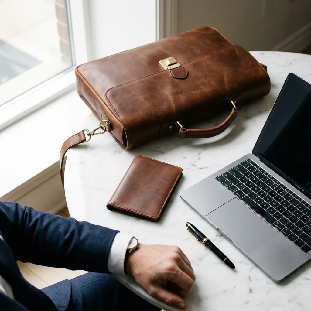 full-grain leather accessories