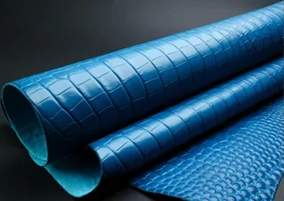 crocodile-embossed leather