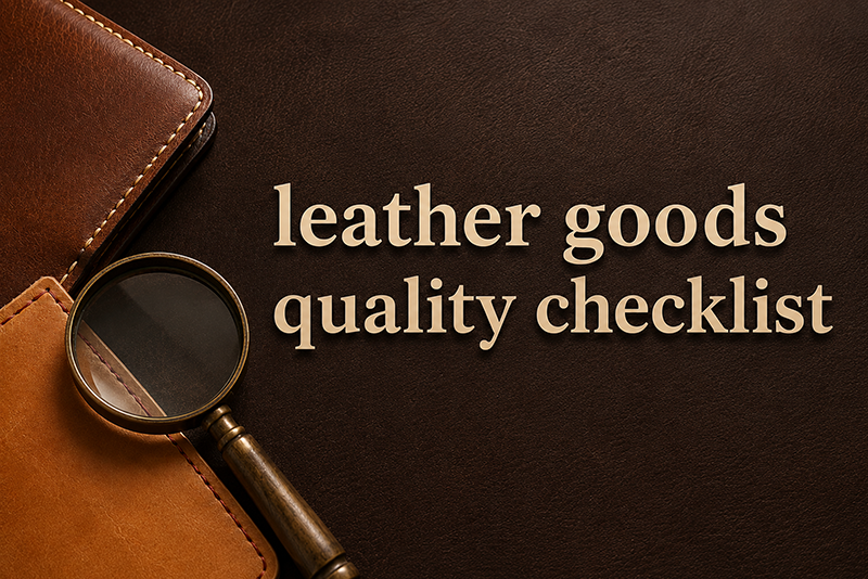 Leather goods quality checklist