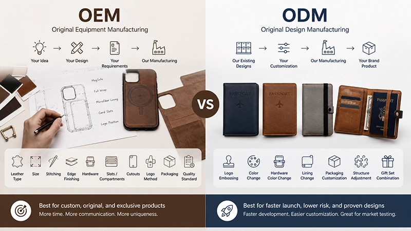 OEM vs ODM leather goods manufacturing