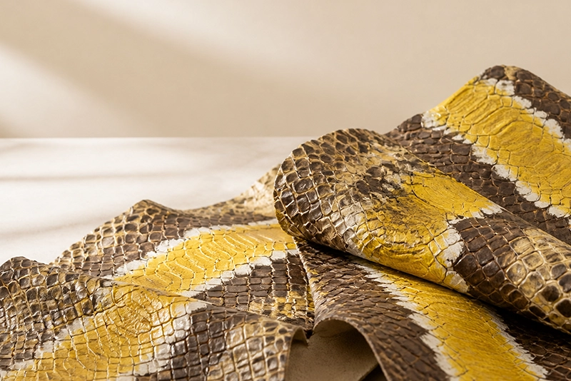 what is python leather