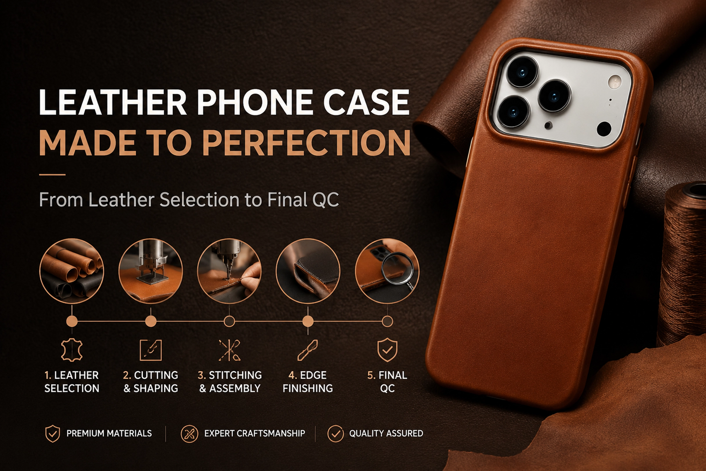 Leather Phone Case Manufacturing Process: From Leather Selection to Final QC