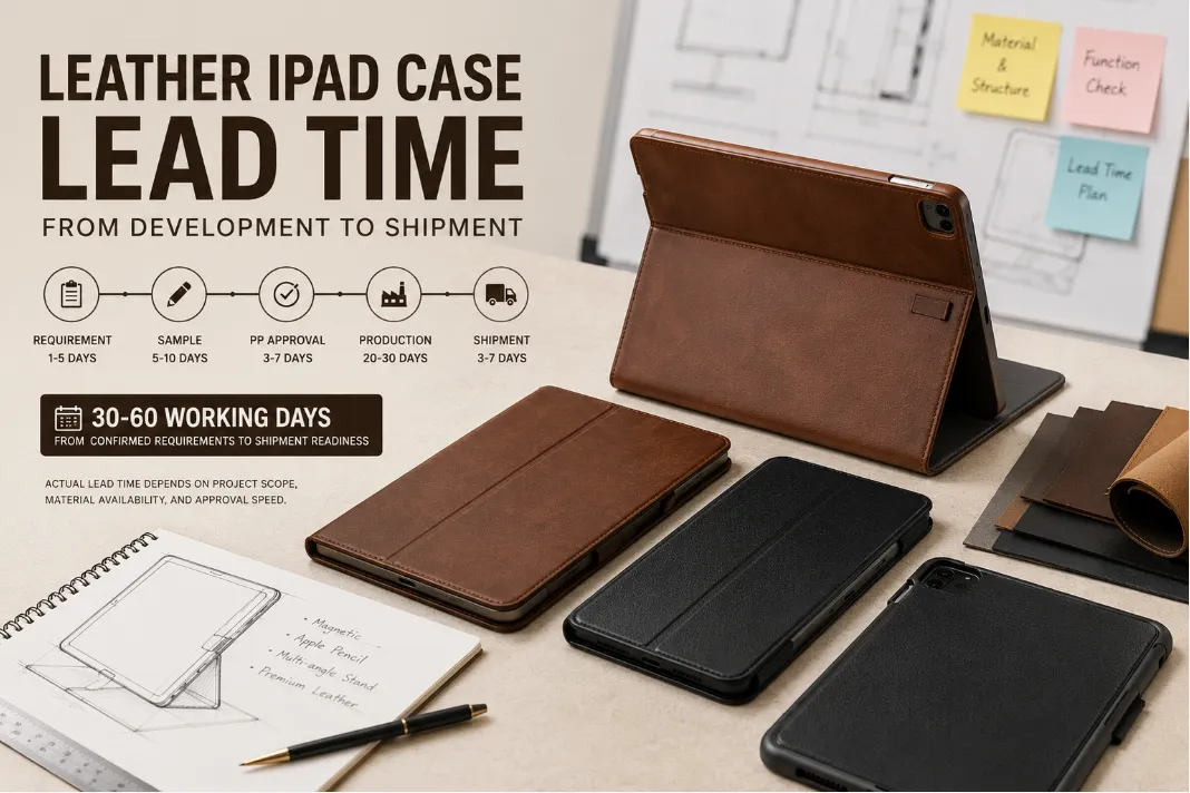 Leather iPad case lead time guide