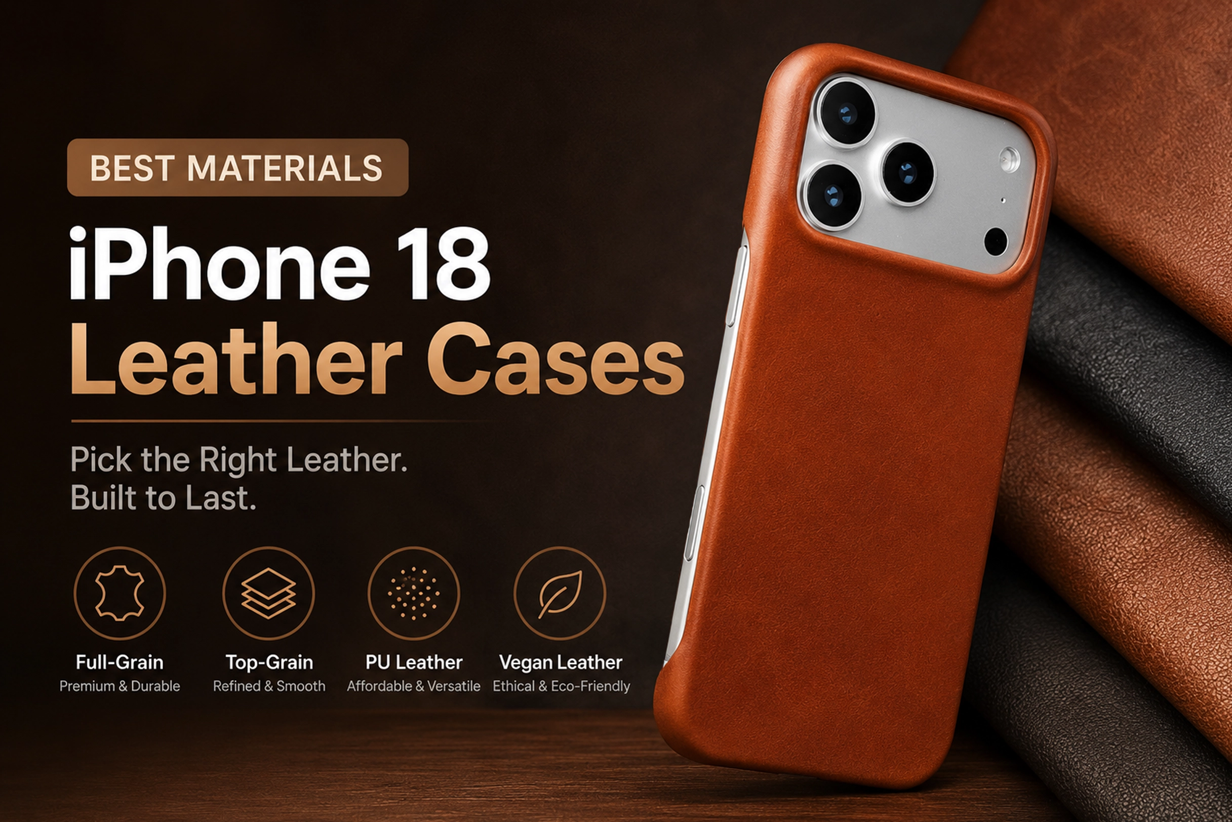 best materials for iPhone 18 leather cases