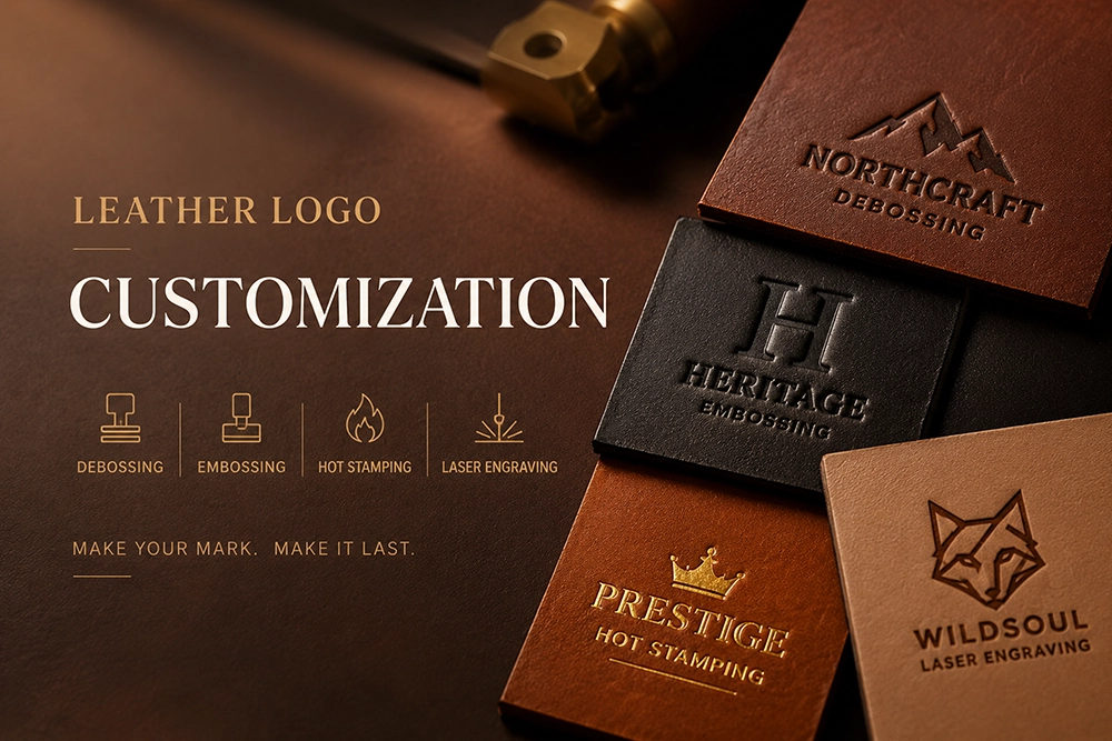 leather logo customization