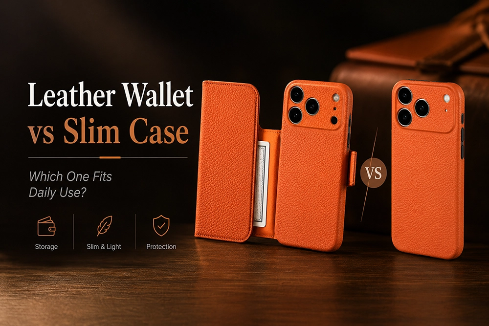 leather wallet vs slim case