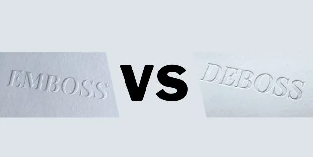 Emboss vs Deboss