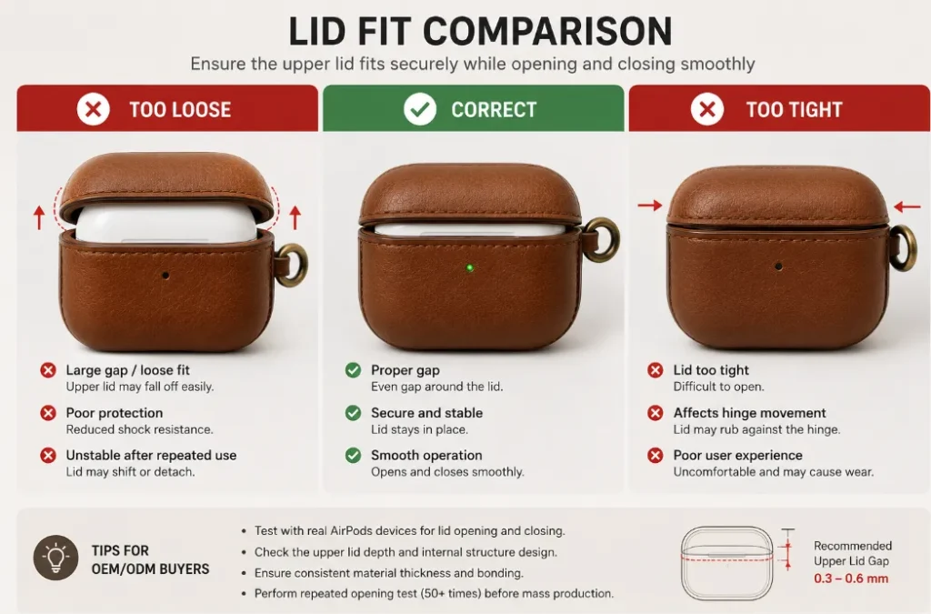 Lid fit comparison