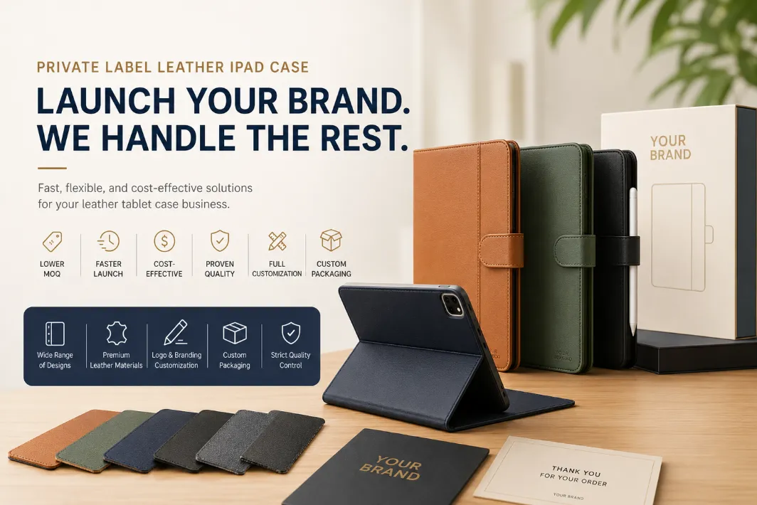 Private lable leather ipad case