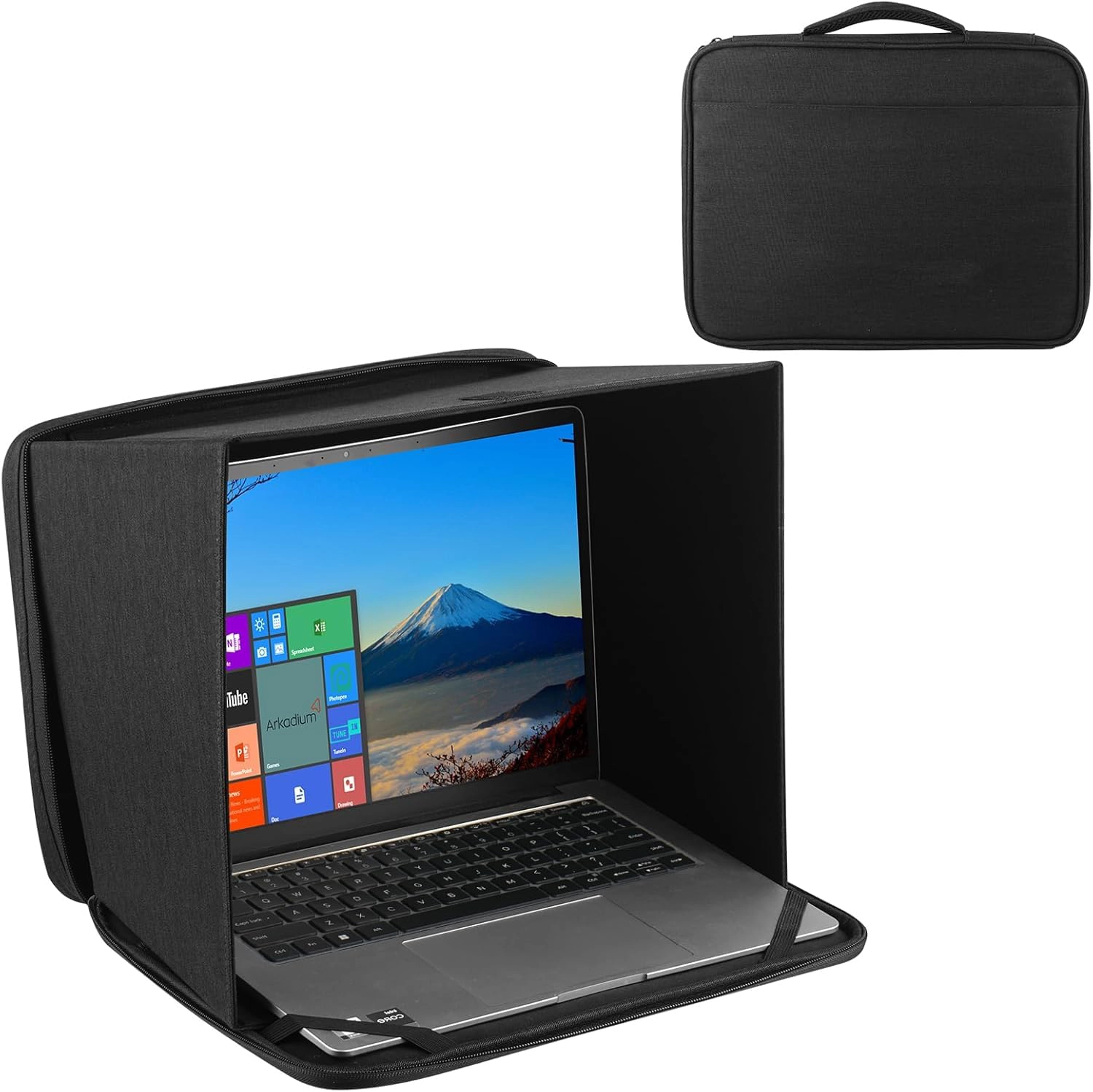 Universal Foldable Laptop Sun Shade & Privacy Shield