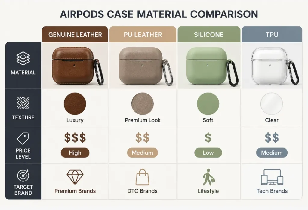 AirPods cases material comparison