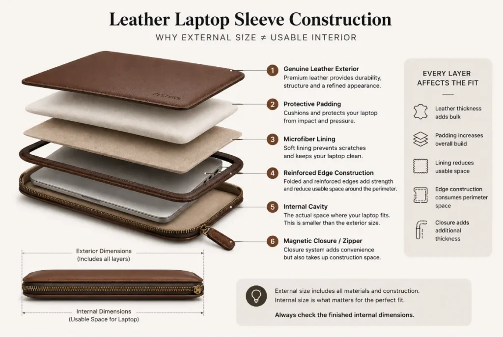 Leather Laptop Sleeve Construction