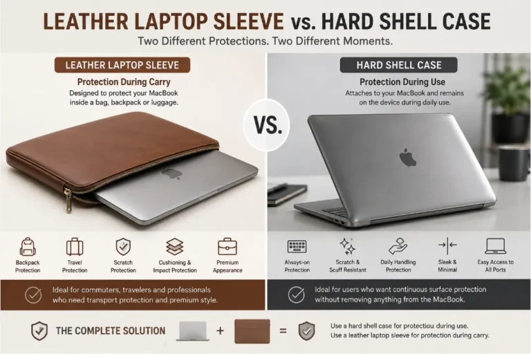 Leather Laptop Sleeve vs Hard Shell Case: Which Is Better for MacBook Protection?
