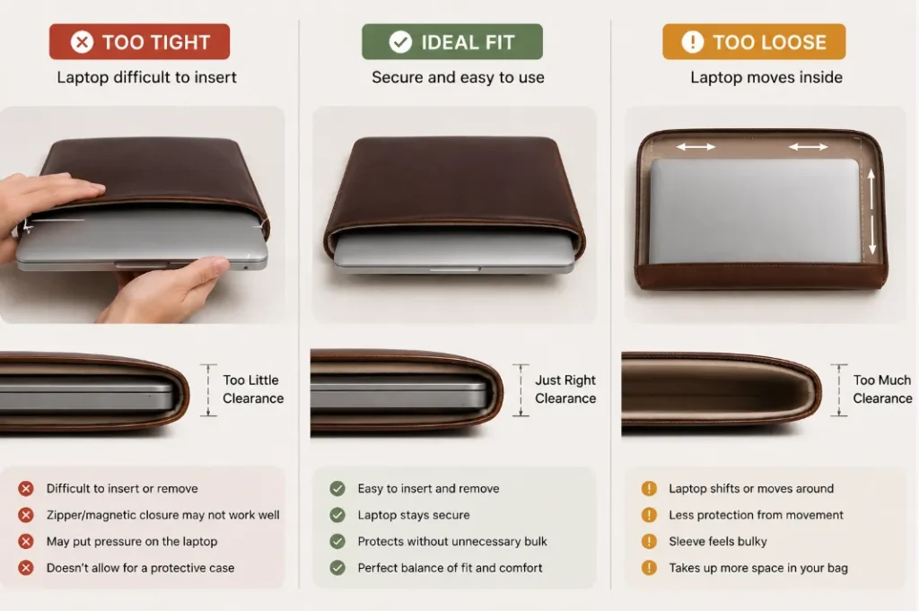 Too Tight vs Ideal Fit vs Too Loose