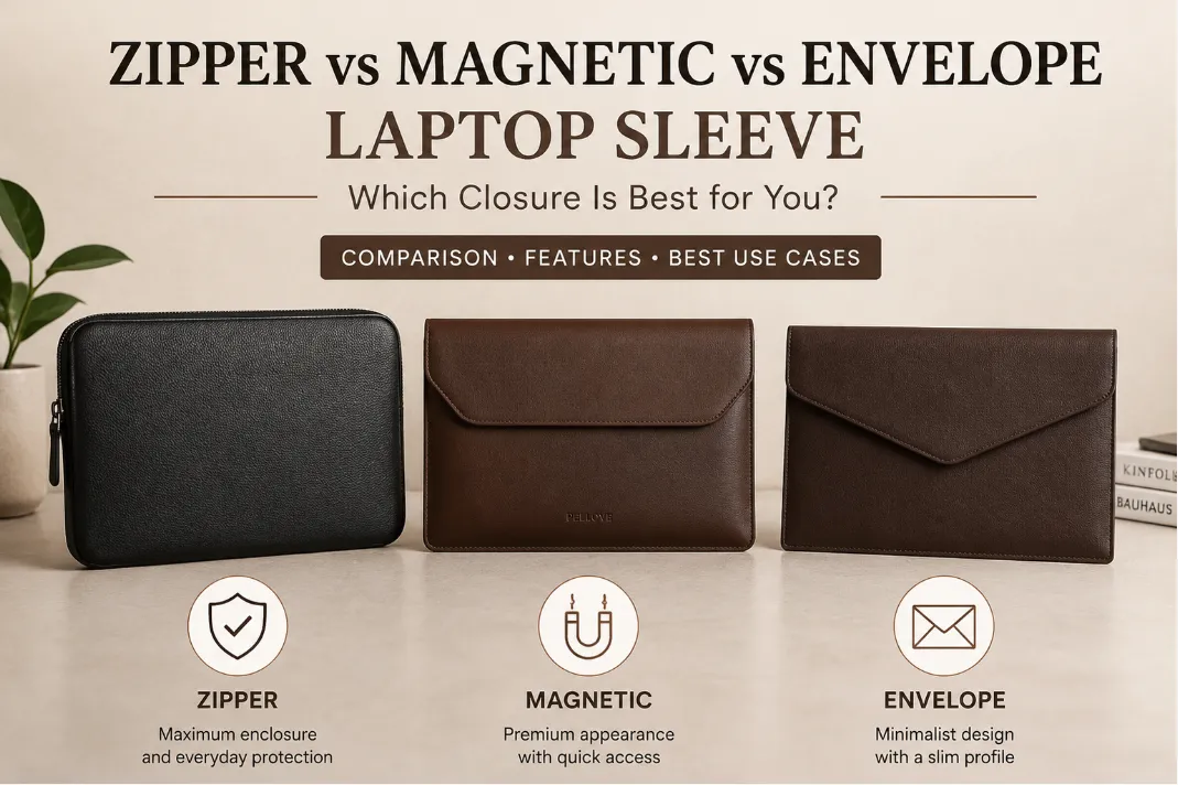 Zipper vs magnetic vs envelope laptop sleeve