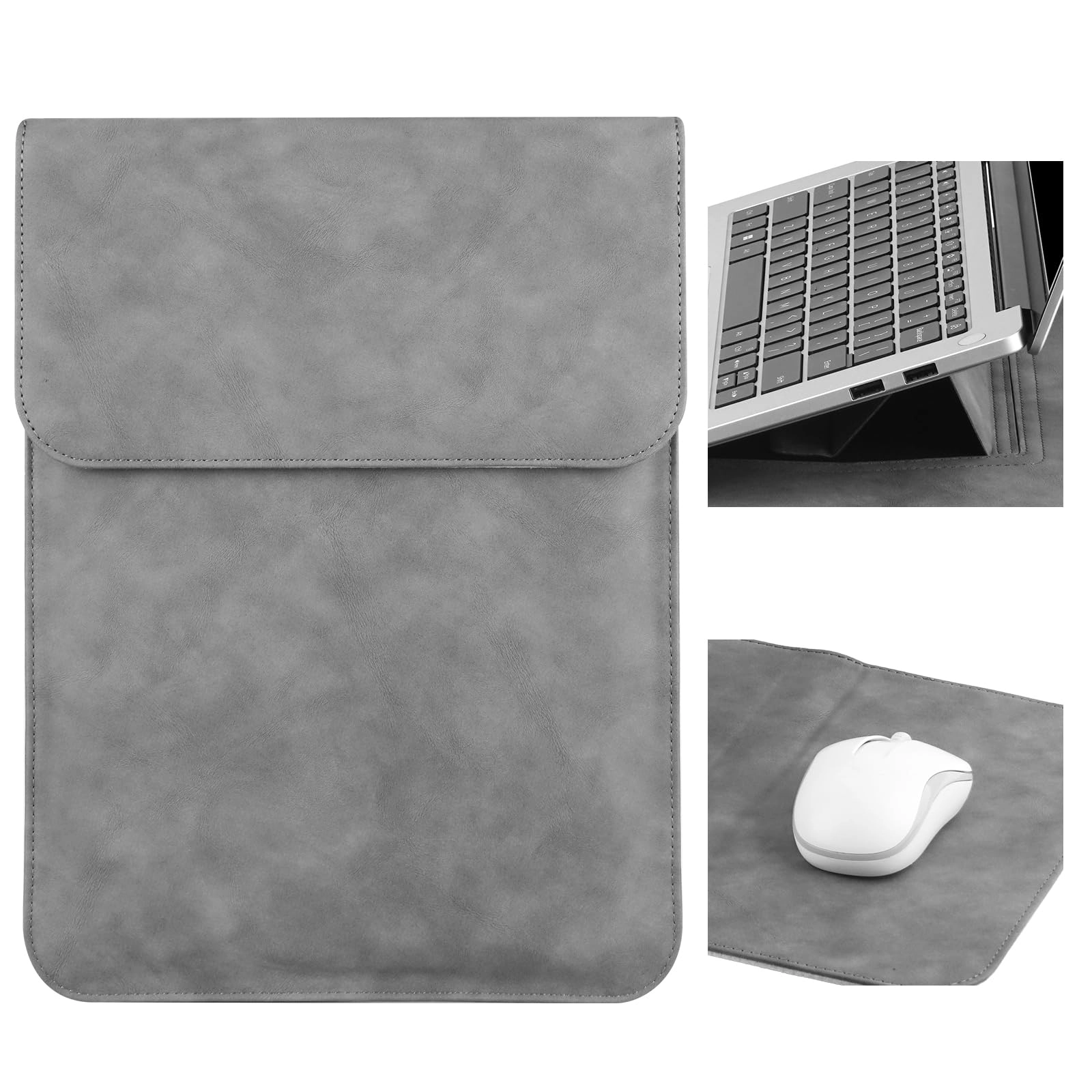 17.3'' Laptop Sleeve with Stand Magnetic Closure