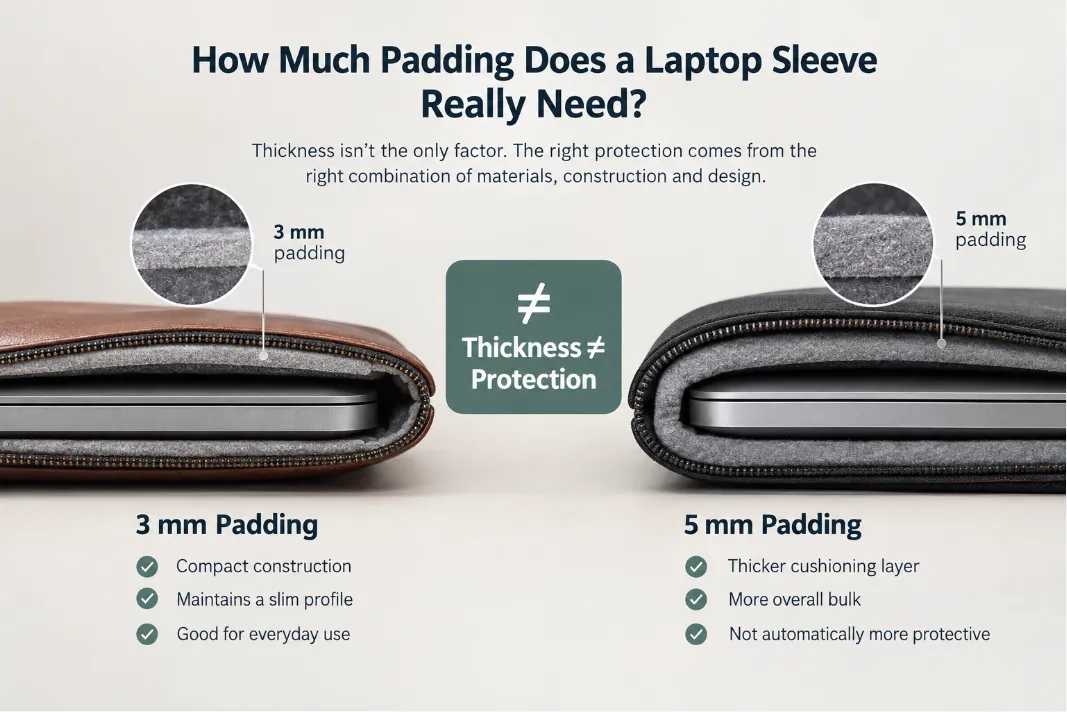 How much padding does a laptop sleeve really need