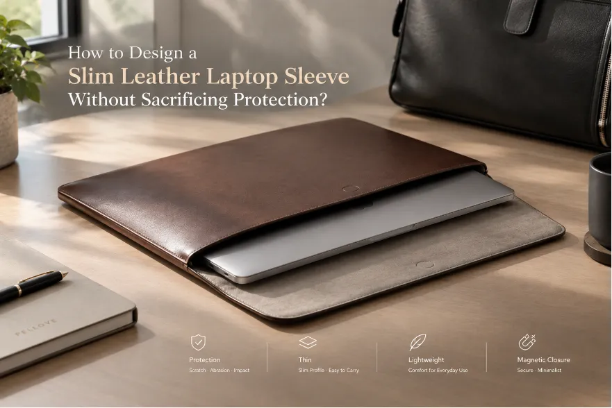 How to design a slim leather laptop sleeve