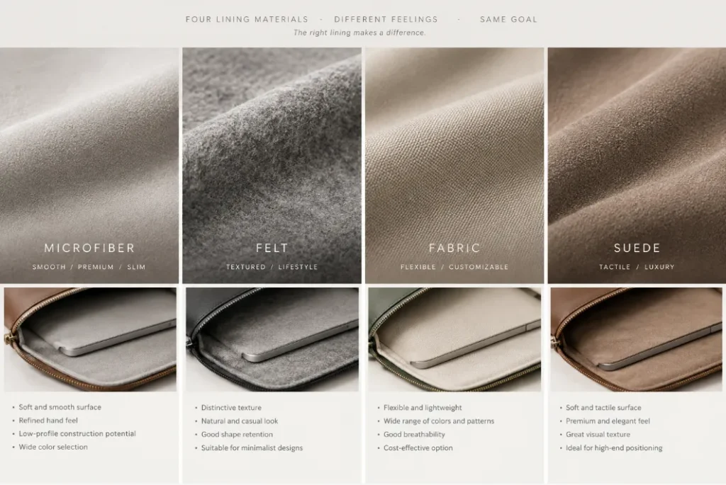 Lining Material comparison