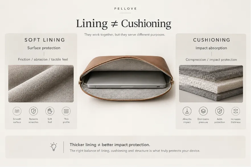 Lining is not equal to cushioning